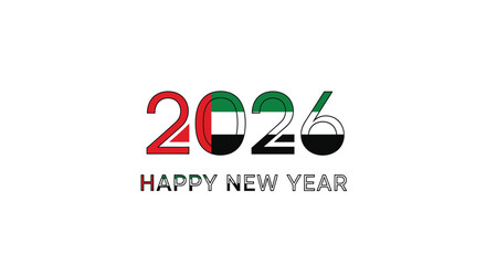 Celebrate 2026 UAE Happy New Year with vibrant national pride