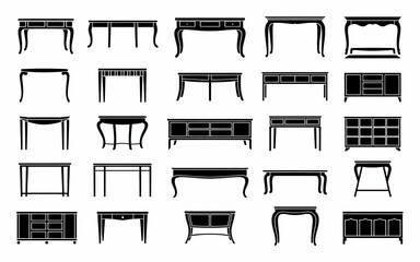 furniture icons set