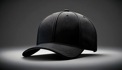 minimalist black baseball cap design