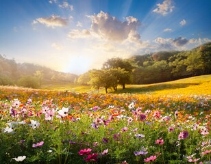 spring breeze flower field