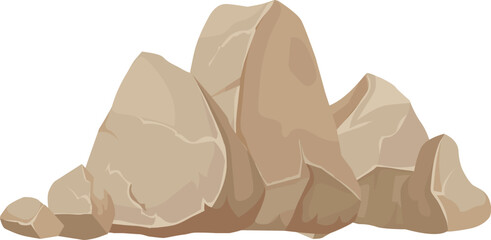 Brown rocks and boulders forming a natural pile © Tartila