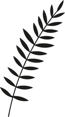 Fototapeta premium Abstract organic plant branch with many leaves