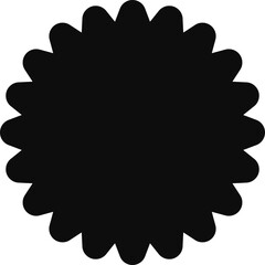 Blank black starburst shape creating a design element