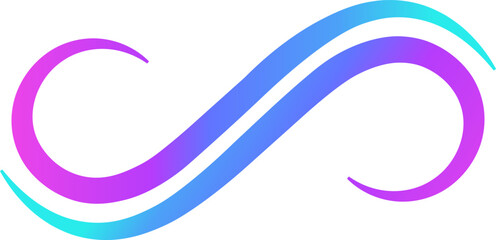 Abstract flowing gradient symbol creating modern design element