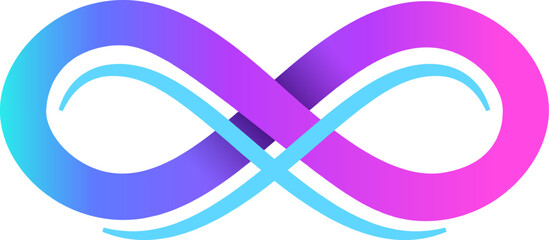 Abstract infinity symbol showing endless connection lines
