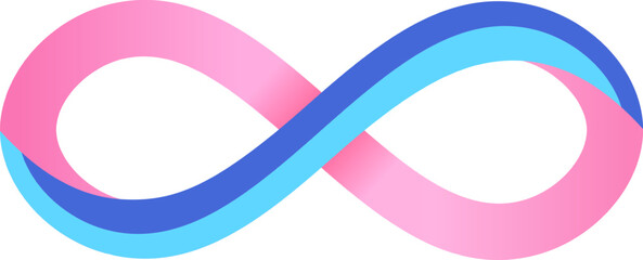 Infinity symbol showing transgender pride and equality