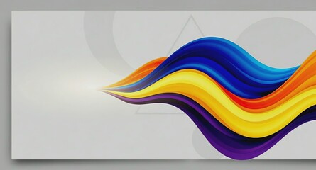 Abstract colorful flowing wave graphic for advertising background. AI generated.