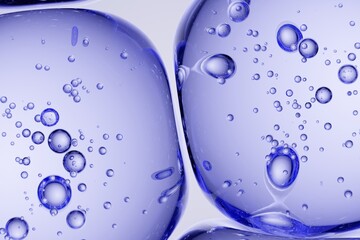 Blue translucent spheres containing floating air bubbles, perfect for tech branding, minimalistic UI textures, and high-clarity conceptual graphics