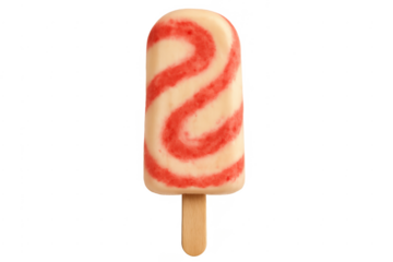Strawberry vanilla striped ice cream bar frozen dessert