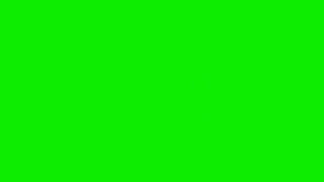 Electric energy wave vfx on green screen background