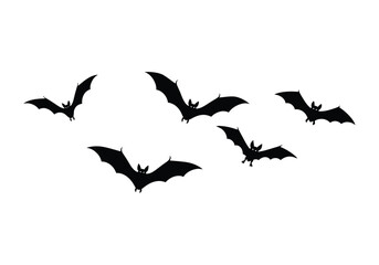 Fototapeta premium Bat silhouettes flying