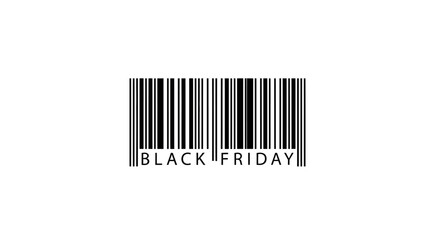 Vector barcode symbol with text indicating a major shopping event for promotional discounts and consumer savings opportunities