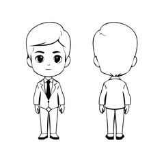 Chibi Character Sheet Vector (Turnaround Template)