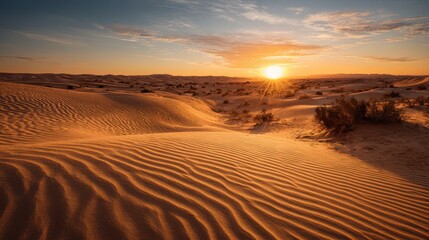 Glamis Sunset: Captivating Dunes and Sandy Landscapes at Golden Hour
