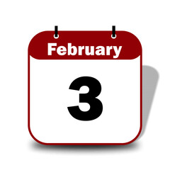 3 February calendar date