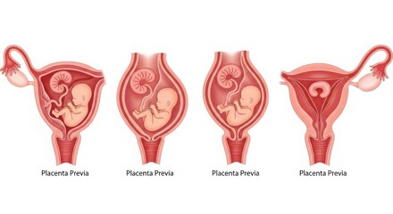 Stages of fetal development in the uterus pregnancy progress visualized illustration