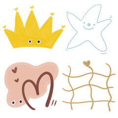 별 그림과 다양하고 귀여운 그림