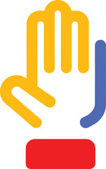 Modern Hand Icon Design Representing Innovation Technology and Digital Transformation in Business