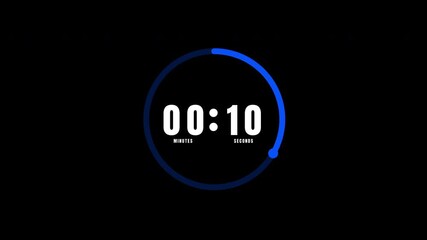 15-Second Countdown Digital Animation for Video Projects