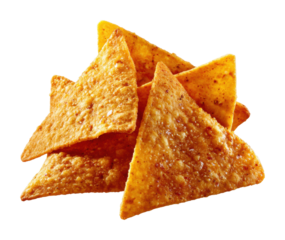 Crunchy tortilla chips snack time kitchen casual isolated on transparent background