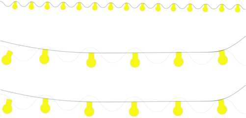 Painting, shine, colourful,  glowing, illuminated glow create a festive border. PNG festive light with gold garland ribbon, glowing string, colourful lamp, LED border decoration, holiday.