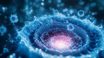 Microscopic virus network spreading in cellular environment - Powered by Adobe