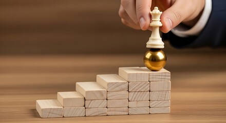 Businessman touching a glowing chess king piece on a digital interface with icons representing business strategy and global connections