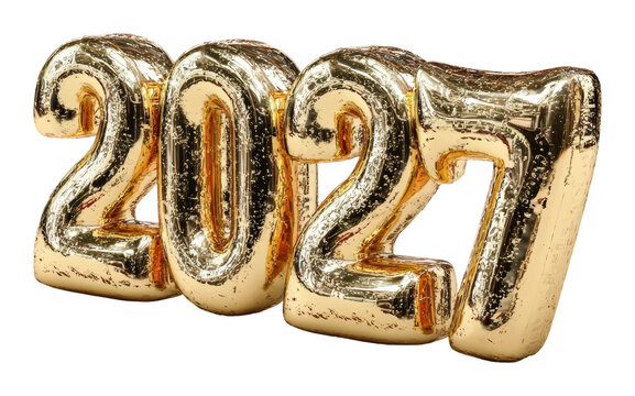 New year celebration 2027 global festivities vibrant isolated on transparent background - Powered by Adobe