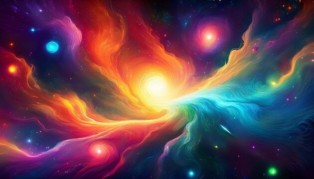 colorful abstract galaxy