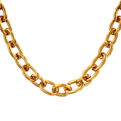 Fototapeta premium Showcasing elegant gold chain jewelry product isolated on transparent background