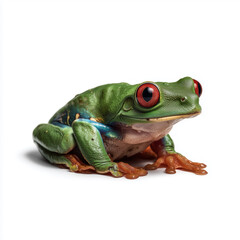 Obraz premium Red-Eyed Tree Frog in Close-Up View