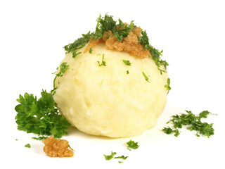 Food - Potato Dumpling on white Background