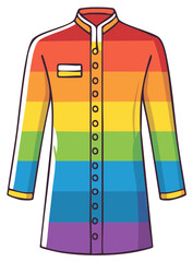 Colorful Rainbow Pride Uniform Shirt Vector Illustration