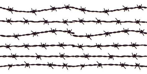 silhouette of barbed wire