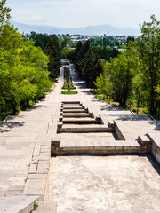 above view of Victory Park in Gyumri city, Armenia