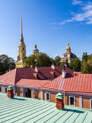 buildings roofs and St Peter and Paul Cathedral