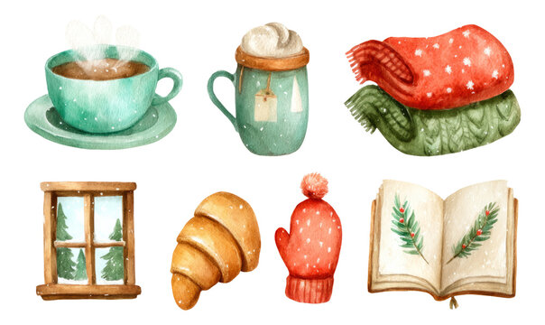 Cozy Morning in the Countryside with Warm Drinks and Seasonal Comforts