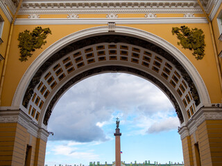 Column in Arch of General Staff in St Petersburg