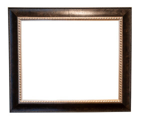 Fototapeta premium retro horizontal dark brown wooden picture frame