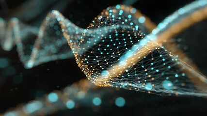 Abstract dna structure forming futuristic network connections - Powered by Adobe