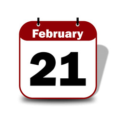 21 February calendar date