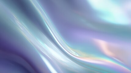 Iridescent holographic metallic waves, glossy fluid gradients, retro psychedelic 80s-90s style abstract background