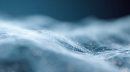 3D abstract digital landscape with data streams, analytics network, and blockchain structure, technology background