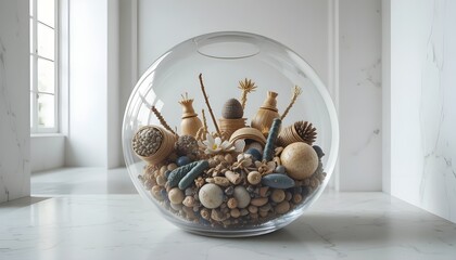 colourfull beans in a glass vase