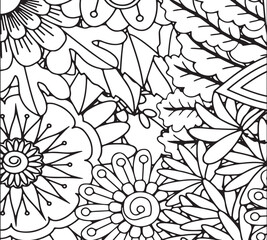 Simple Flower Coloring Pages For Adults and Kids 