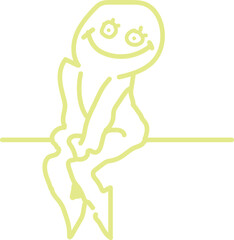 Funny character illustration icons
