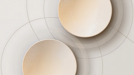 Abstract geometric shapes with soft pastel colors and subtle shadows