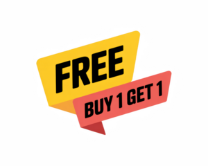 Free buy get deal offer sale discount promotion marketing special retail commerce purchase shop now today limited on transparent background