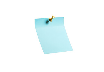 Blue sticky note pinned on dark background for reminders