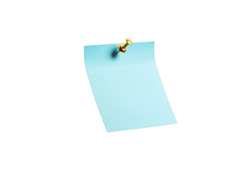 Blue sticky note pinned on dark background for reminders
